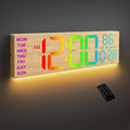 HAITANG 16.2" Large Digital Clock， 8 Colors Decorative Wood Wall Clock by ArtfulClocksBeautifulMoments