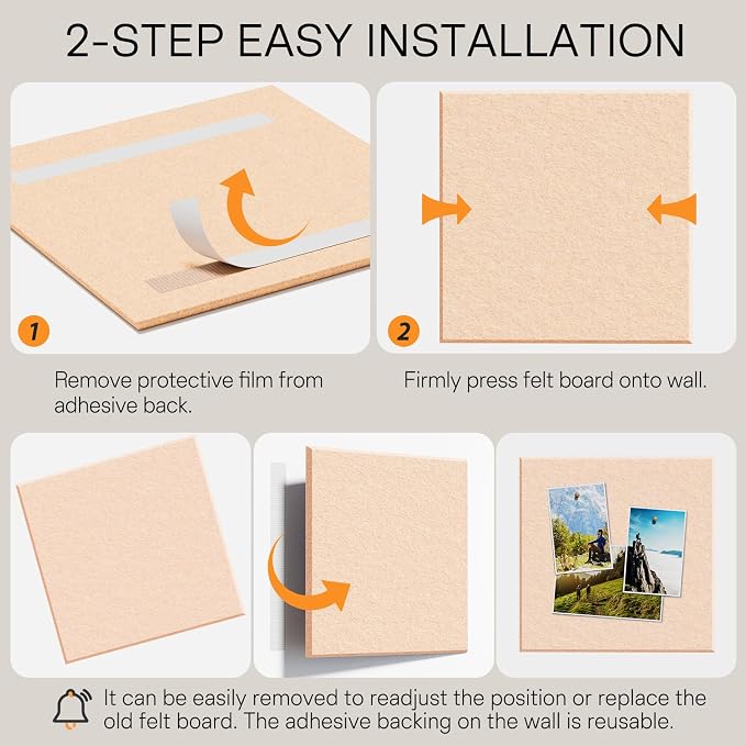 MaxGear Large Cork Board for Wall 36" x 24", Peach Beige Bulletin Board - Image 4