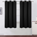 LEMOMO Black Blackout Curtains 34 x 63 Inch Length/Set of 2 Curtain by Lemomo