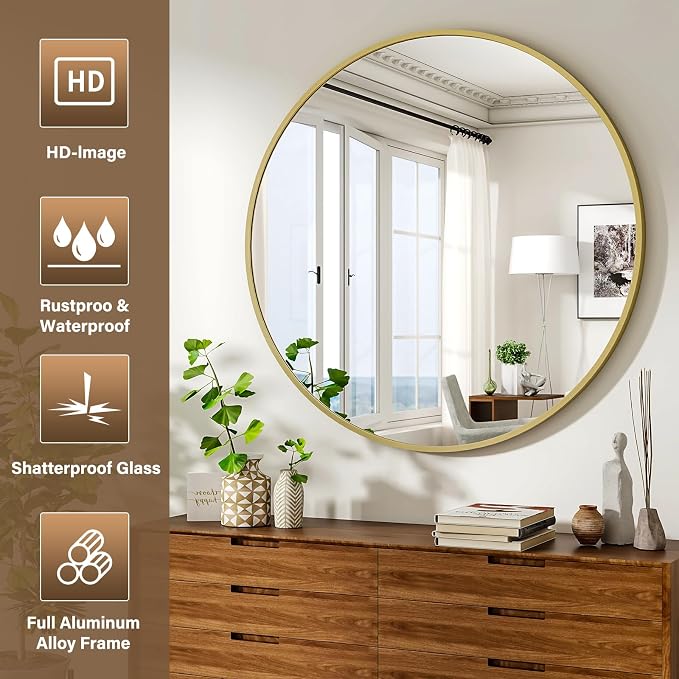 XRAMFY 36 Inch Round Mirror - Image 7