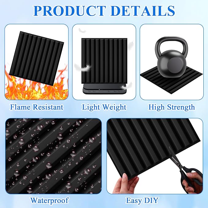 Nuanchu 32 Pcs 3D Wall Panels for Interior Wall Decor, 32 Sq. ft Coverage - Image 4