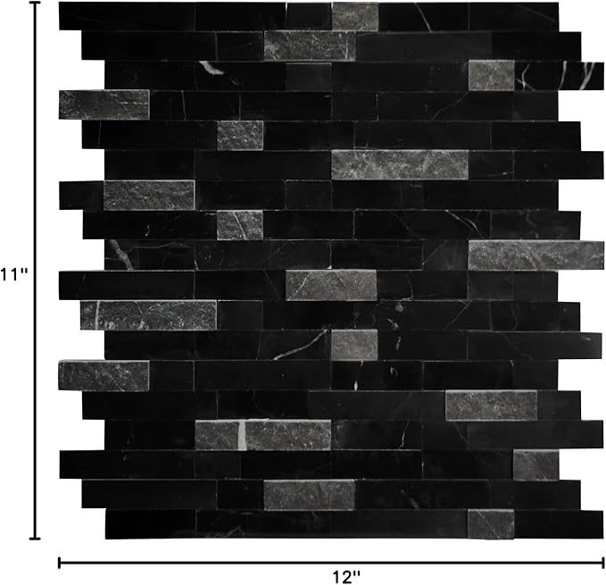 SUNWINGS 5-Sheet Peel and Stick Mosaic Natural 3D Stone Self Adhesive Marble - Image 10