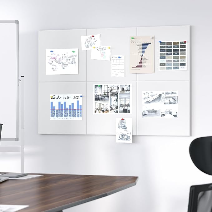 Neatsure Large Cork Board for Wall, 6 Panels Felt Tiles Tack Push Pin Board for - Image 5