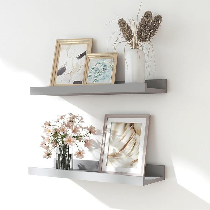 Floating Shelves for Wall Decor, Wall Mounted Wood Storage Shelf for Bedroom by Unknown