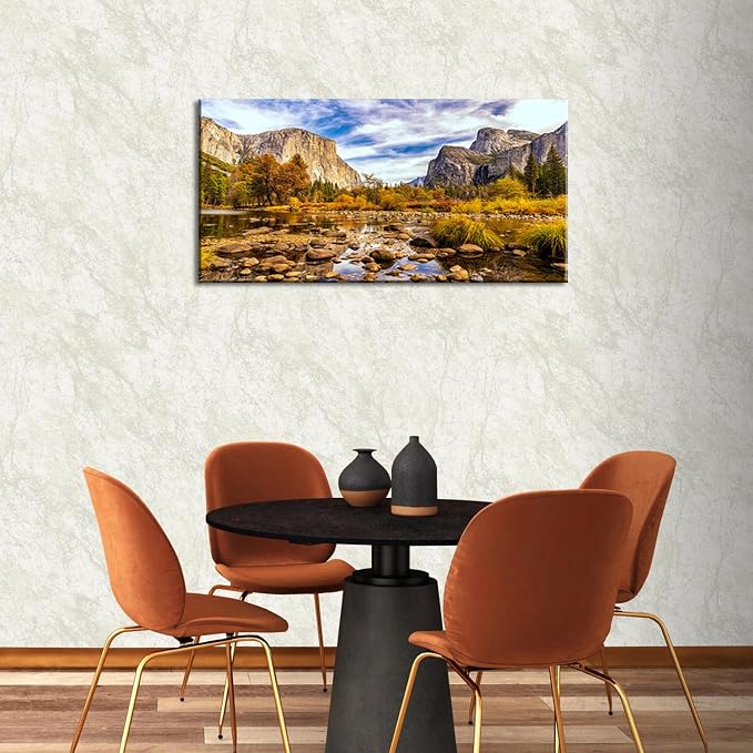 Yosemite Valley Mountain Wall Art Panorama of National Park Canvas Prints - Image 5