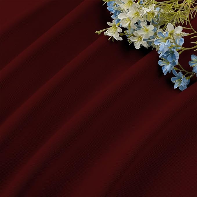 CUCRAF Burgundy Red Blackout Curtains 63 inch Length 2 Panels Set, Rod Pocket - Image 7