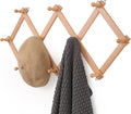 SCUNDA Wall Rack with 10 Hooks, Wooden Wall Expandable Coat Rack by SCUNDAHOME