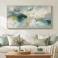 Large Framed Sage Green Abstract Wall Art by Cuspin