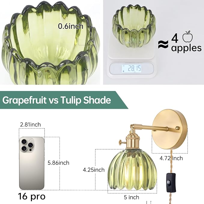 Shenmoyl Plug in Wall Sconce - Image 3