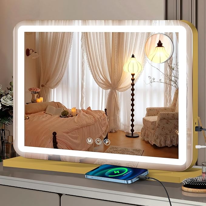Ratsamee 23"x18" Gold Vanity Mirror by RATSAMEE