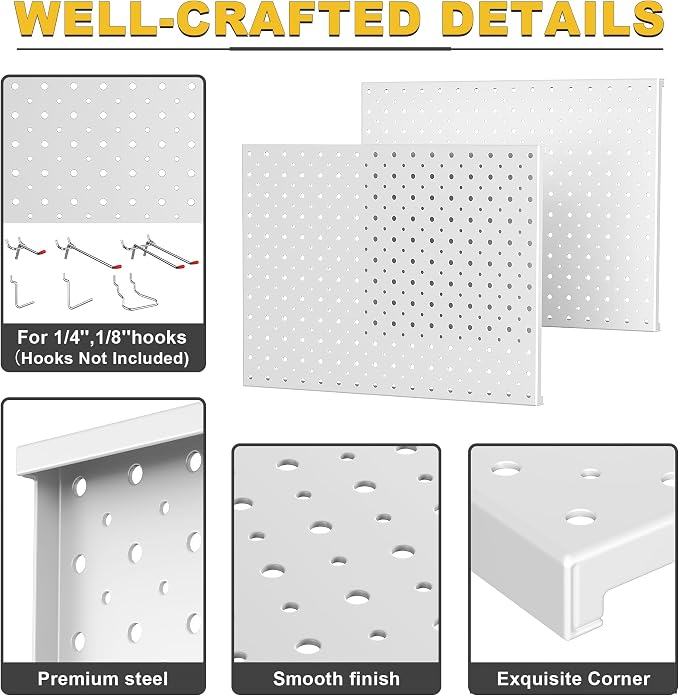 Ultrawall Metal Pegboard Panels, Pegboard Wall Organizer, Peg Boards - Image 3