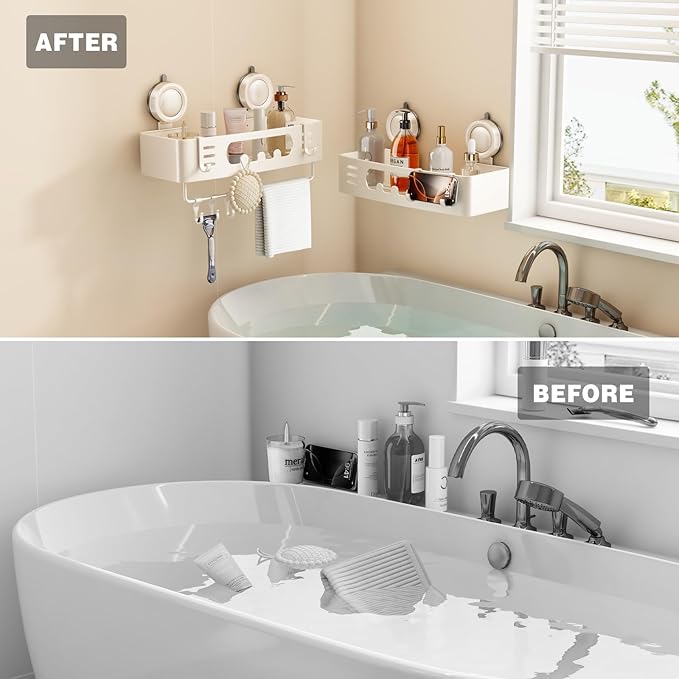Voldra Shower Caddy Suction Cup, Shower Shelves - Image 5
