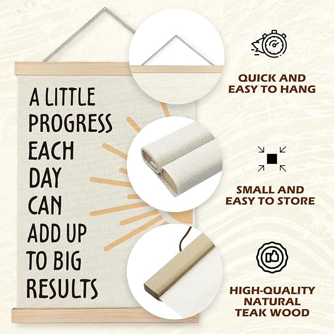 Supwhd Positive Affirmations Wall Decor, Inspirational Add Up to Big Results - Image 5