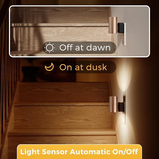 L LOHAS LED Night Light, 2 Pack Night Lights Plug into Wall, Automatic Dusk to - Image 5