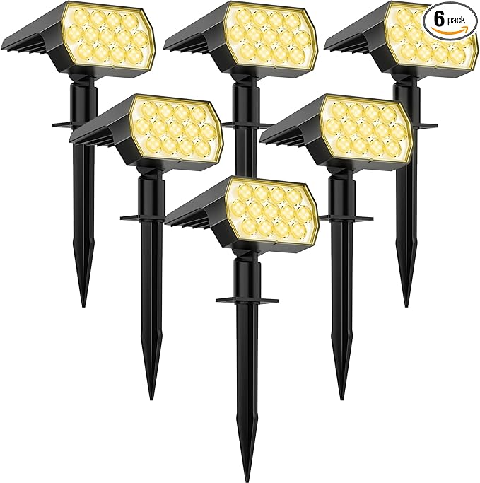 WELALO Solar Spot Lights Outdoor, Solar Landscape Spotlights, Solar Powered by WELALO