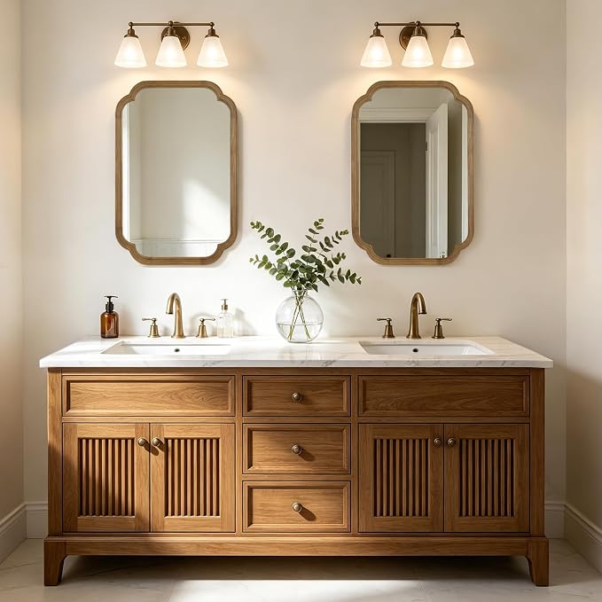 WallBeyond 20" x 30" Wood Mirror Rounded Corner Arch Wall Mirror - Image 8