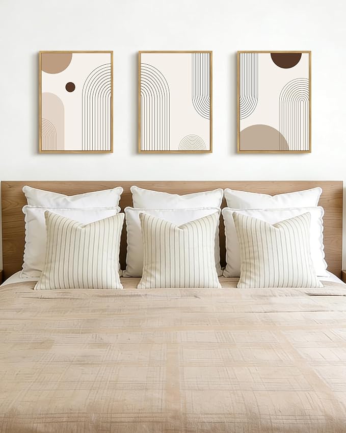 PHOPAGO Boho Wall Art Minimalist Bohemain Framed Wall Printing 11x14in Abstract - Image 4