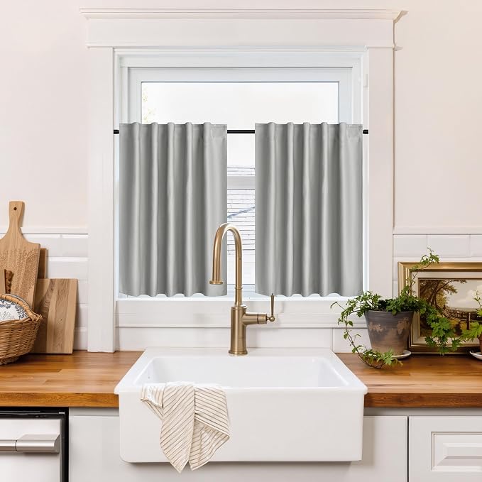 RYB HOME 100% Blackout Short Curtains by RYBHOME