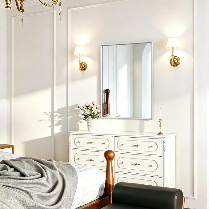 AAZZKANG Metal Frame Mirror Rectangle Wall Mounted Mirrors Decorative Modern - Image 5