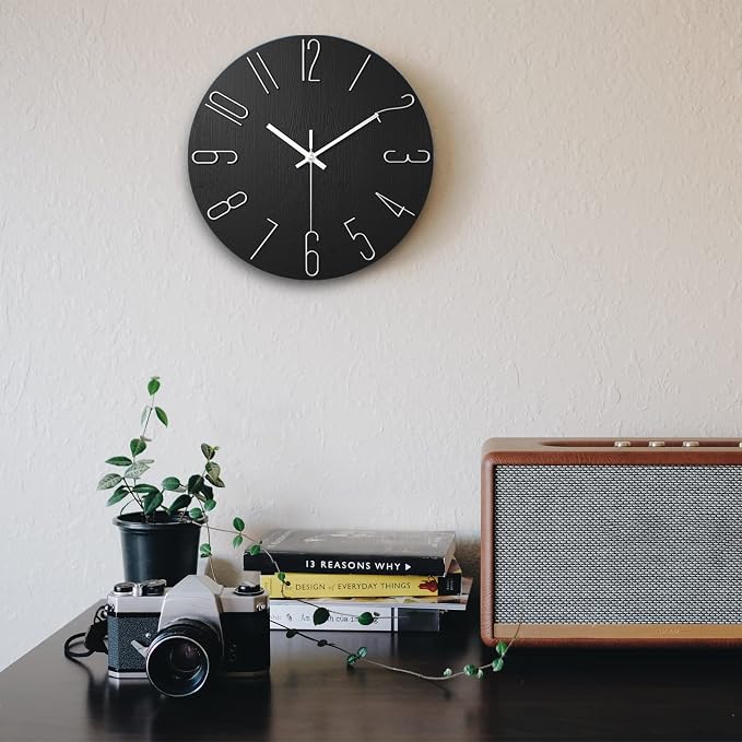 Wall Clock, Silent Clock, Wall Clocks Battery Operated， 12 inch Modern Wall - Image 8