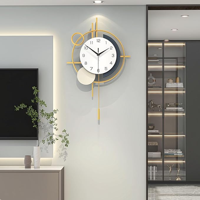 Large Wall Clocks for Living Room Decor Modern Wall Clock Battery Operated by CreativeWallClock