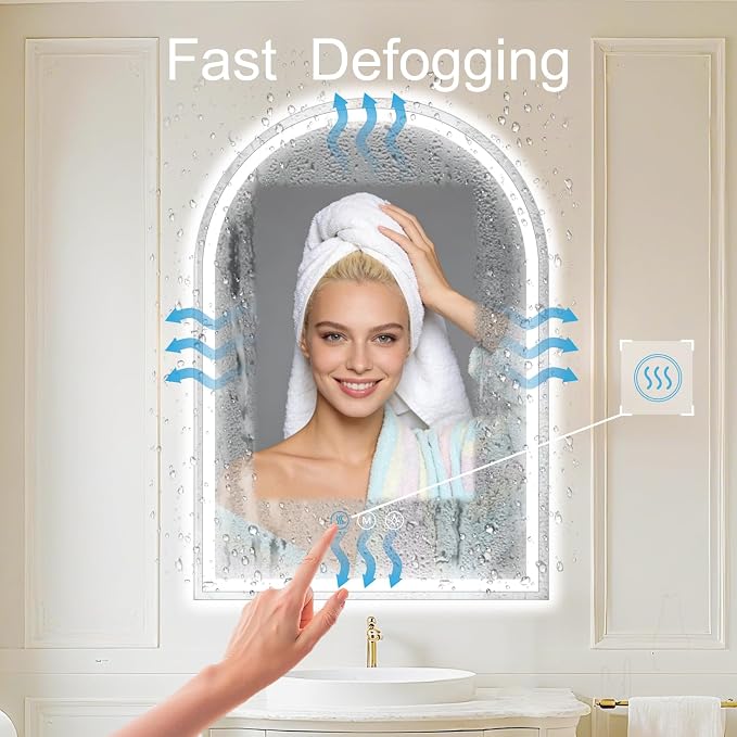 Arched LED Bathroom Mirrors - Image 2