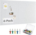 Cork Board Tiles for Wall with Push Pins, Removable 36" x 24" Slat Bulletin by Magrowill