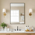 FICTOR Bathroom Vanity Mirror-Black, 30x20 Inch, Shatterproof & Anti-Rust by FICTOR
