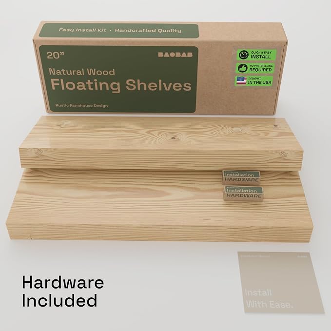 BAOBAB WORKSHOP Solid Wood Floating Shelves - Image 6