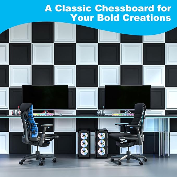 Art3d 33-Pack 3D Wall Panel for Interior Wall Décor, Diamond Textured PVC - Image 4