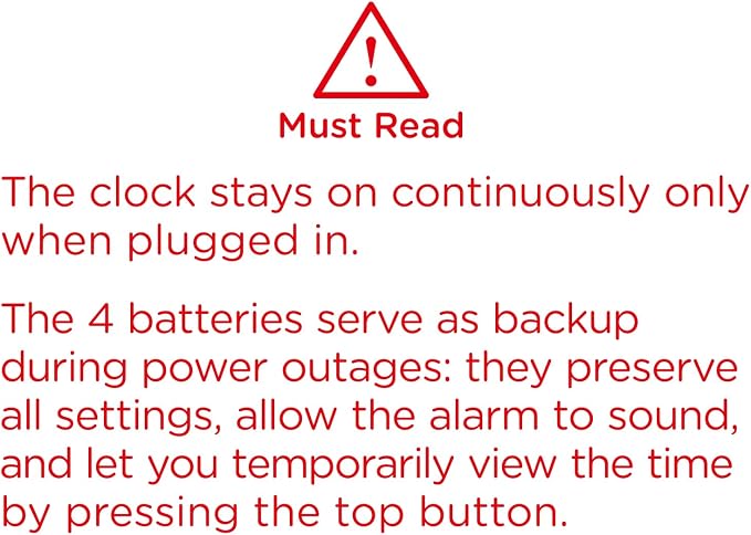 Peakeep Loud Digital Alarm Clock Large Display - Image 9