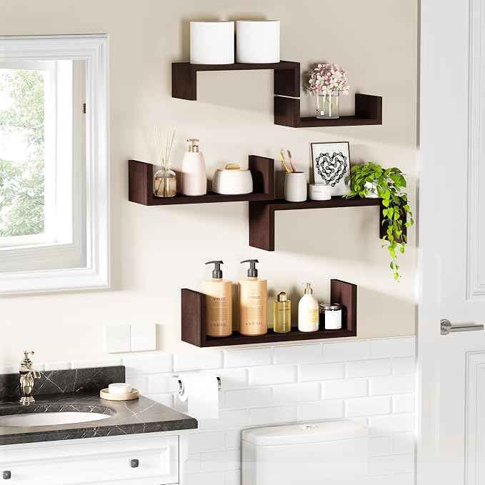 SRIWATANA Floating Shelves for Wall, Wall Shelves for Bathroom, Living Room - Image 4