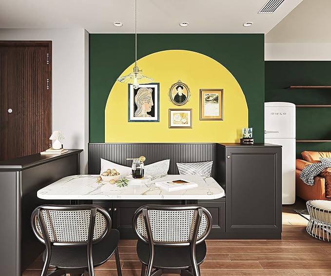 Dimoon 236''x17.7'' Yellow Peel and Stick Wallpaper Contact Paper Modern Self - Image 3