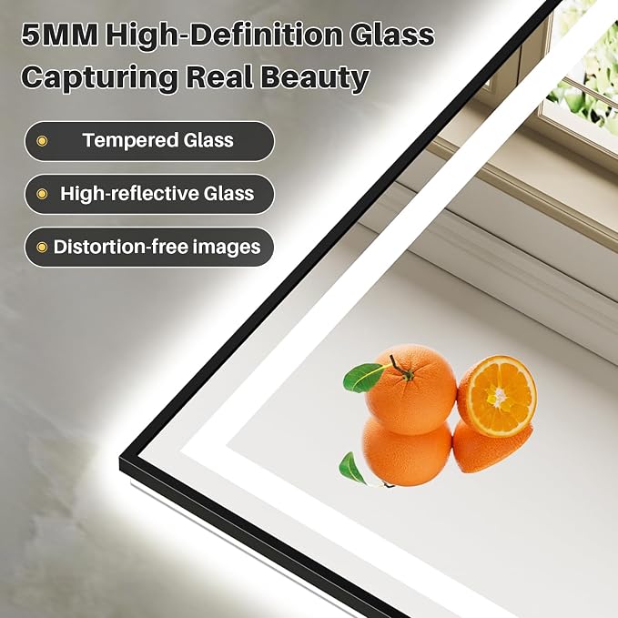 44x36 Inch LED Bathroom Mirror - Image 7