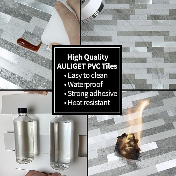 AULIGET 20 Sheets Faux Stone Peel and Stick Backsplash - Image 5