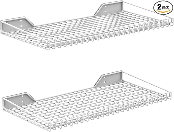 WALMANN 2 Pack Garage Wall Shelf, 23.5" x 12" Wall-Mounted Storage Shelves by WALMANN