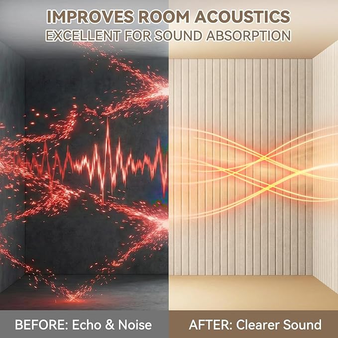 10Pack Large Acoustic Panels, Self-Adhesive Sound Dampening Wall Panels - Image 7