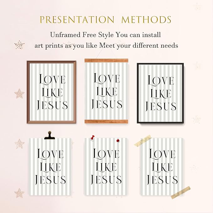 LARTSFRO Coquette Black Bow Jesus Wall Art Decor Posters, Inspirational Bible - Image 4
