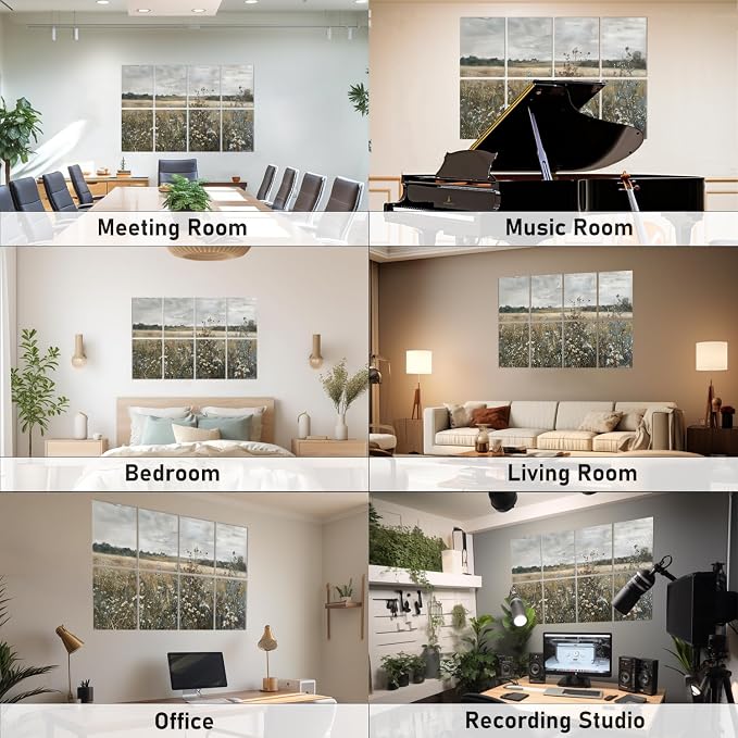 FurnoFlexArt Acoustic Panels Tiles Decorative Room Sound Proof Foam Absorbing - Image 8