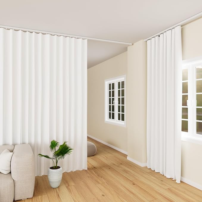 Hoeflife Room Divider Curtains Blackout Floor to Ceiling Curtain - Image 6