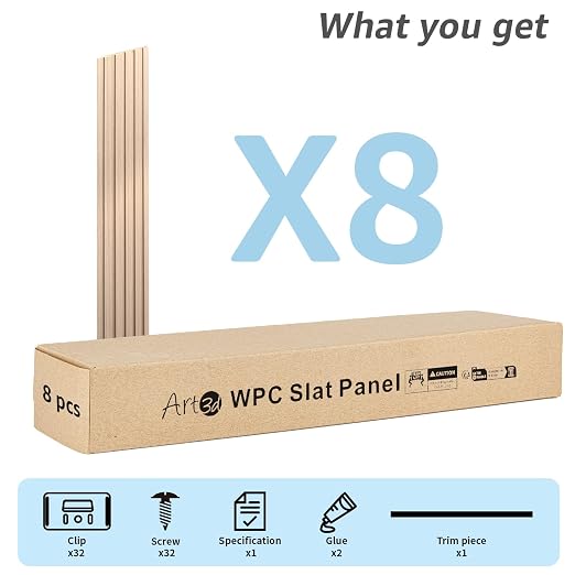 Art3d WPC Slat Wall Panels, Living Room - Image 3