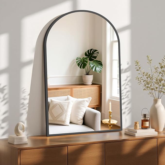 NEWBULIG 26X38 Inch Arched Bathroom Mirror by NEWBULIG