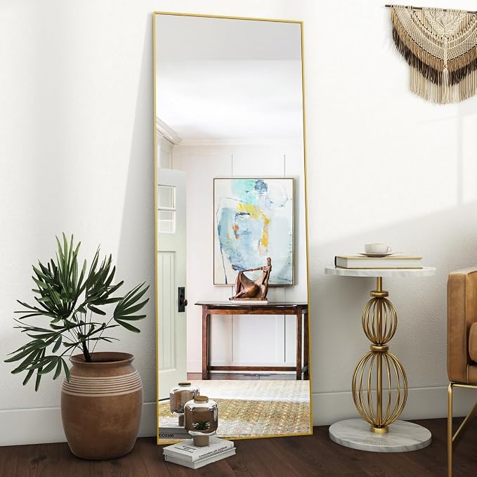 VooBang Mirror Full Length, Aluminum Alloy Frame Full Body Mirror, Standing - Image 7