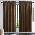 NICETOWN Brown Velvet Room Darkening Curtains, Home Decor Light Blocking by NICETOWN