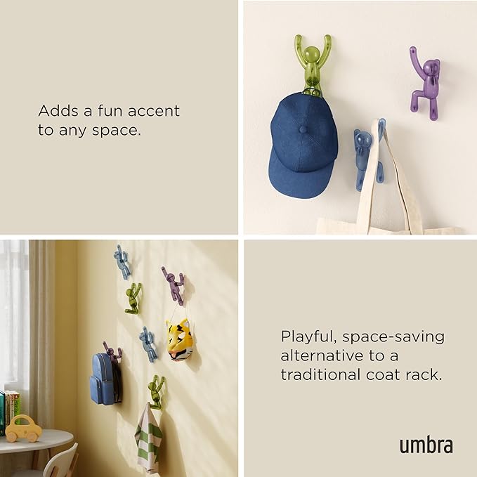 Umbra Buddy Wall Hooks – Drill-Free PIN-Point Decorative Wall Mounted Coat Hooks - Image 4