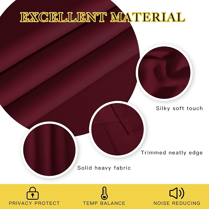 NICETOWN Blackout Room Divider Curtains 84 inch Length, Grommet Energy Saving - Image 3