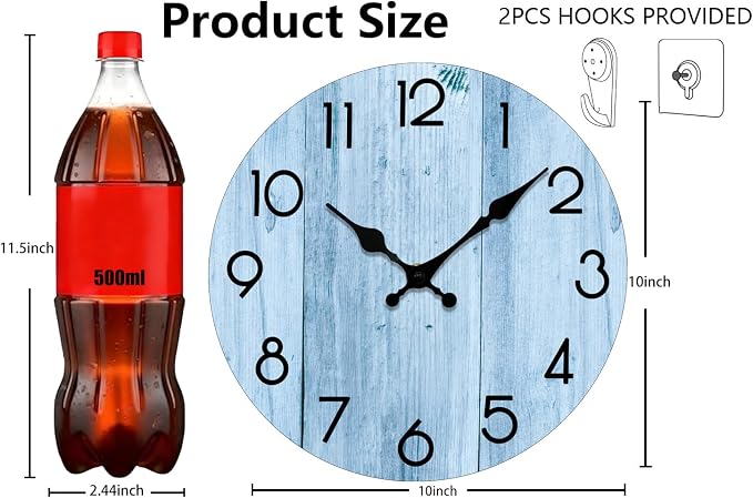 Wall Clock, Modern Wall Clocks Battery Operated, Silent Non Ticking Clock - Image 3