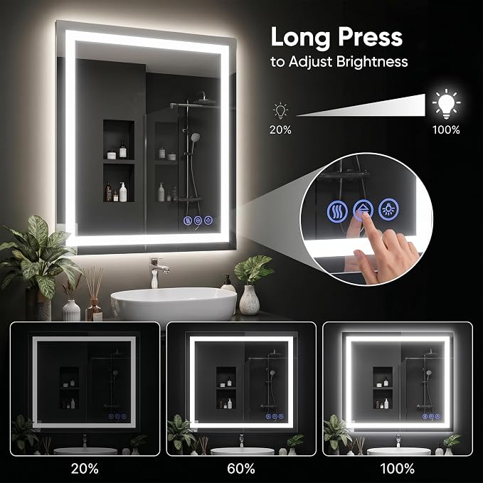 Antok 36"x 36" LED Bathroom Mirror - Image 3