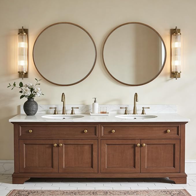 WallBeyond Round Wood Mirror - Image 4
