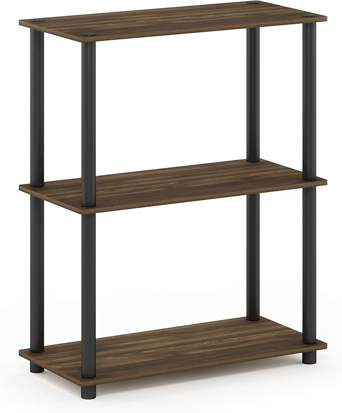 Furinno TURN-N-TUBE Storage Shelves, 3-Tier Book Shelf, Corner Shelf, Toolless - Image 4
